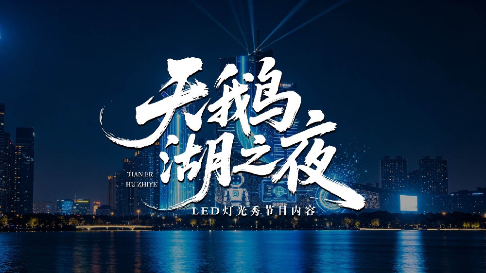 合肥天鹅湖建筑群城市灯光秀